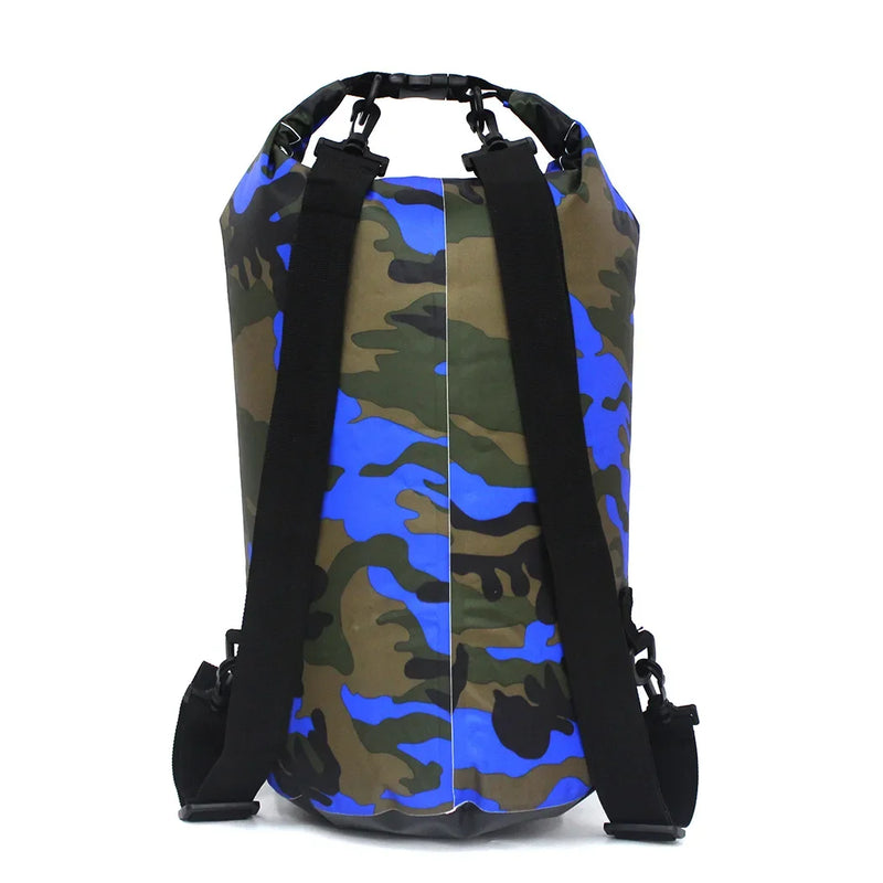 Bolsa impermeável ao ar livre do PVC, saco portátil da camuflagem, rafting o saco do mergulho, sacos de natação para o rio Trekking, 2 L, 5 L, 10 L, 15 L, 20 L, 30L